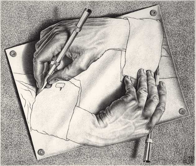 Drawing Hands, M.C.Escher